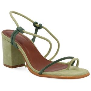 Alohas Green Suede Sandal Heels